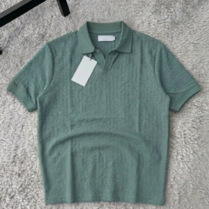 Men's Combo Cable-Knit Textured Polo Shirt