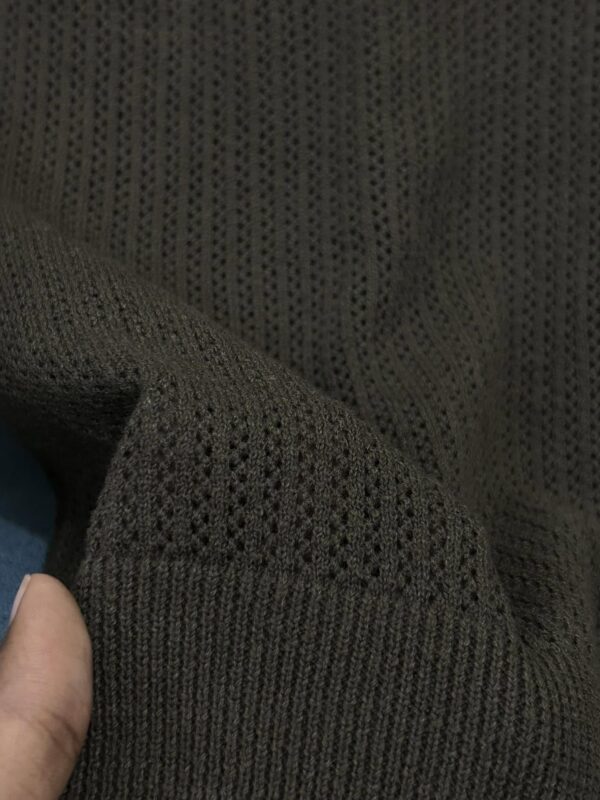 Elevate your wardrobe with our Olive Green Knit Polo