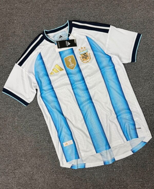 Argentina 2022 FIFA World Champions Home Jersey – Adidas Authentic Player Version