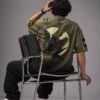 OnGreed — Oversized Crow Tee | Olive-to-Black Wash