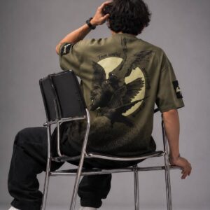 OnGreed — Oversized Crow Tee | Olive-to-Black Wash