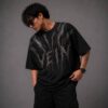OnGreed — Oversized VEIN Tee | Black Fractured Graphic