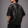 OnGreed — Oversized VEIN Tee | Black Fractured Graphic