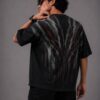 OnGreed — Oversized VEIN Tee | Black Fractured Graphic